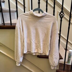 Altar’d State Women’s Size XS Cropped Turtleneck Cream